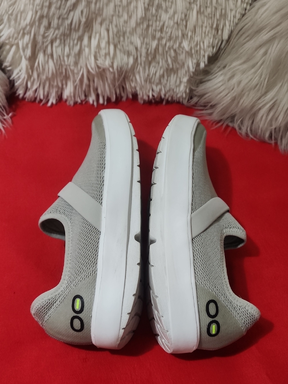 Oofos Women's OOMG Casual Shoes - White/GraySlip-On - Picture 6 of 9